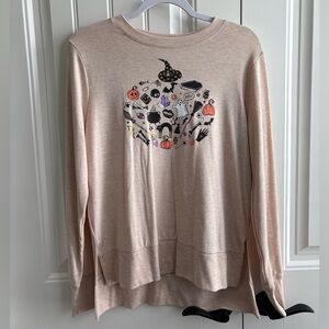 Halloween Graphic Beige Sweatshirt